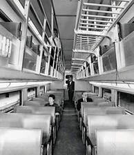 Chicago & North Western new double deck commuter cars interior 1961 5 x 7 Photo picture