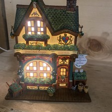 Vtg Dept 56 “Green’s Park Nosegays” Lit Porcelain Victorian House RARE no box  picture