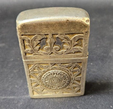 Rare VTG La Esperanza DGS Quan Jilmex Aztec Style .925 Sterling Zippo Lighter picture