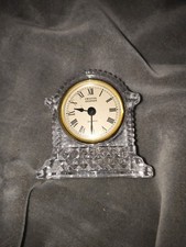 Godinger Crystal Legends Small Dome Desk Clock 24% Lead Crystal Quartz Mantel picture