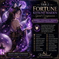 Tier 2 Fortune Kitsune Maiden Spirit Companion Prosperity • Good Fortune  picture