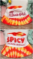 Chick-fil-A Spicy Chicken Biscuit Bucket Hat Employee Summer Shade Tie Dye picture