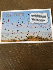 Unused Postcard - Fun Facts - Albuquerque International Balloon Fiesta - NM picture