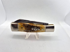 Schatt & Morgan Knife…4 1/4” File & Wire Tested GUNSTOCK…Gorgeous Genuine STAG picture