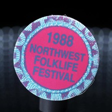 Northwest Folklife — 1988 — 2” Pinback Button — Vintage Seattle Memorabilia picture