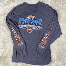 Harley-Davidson 2XL Shirt Cascade Bend Oregon Gray Flames Made USA Hanes Beefy picture