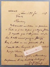 ● L.A.S 1895 Édouard VILAR Senator born Prades (Pyrénées Orientales) Senate letter picture