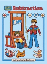 Learn About Subtraction on a 2.5”x3.5” Metal Refrigerator Magnet. picture