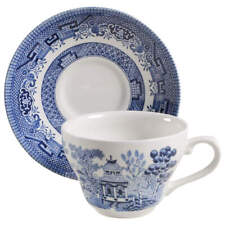 Churchill Willow Blue  Cup & Saucer 50110 picture