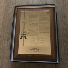 Vintage 1996 Intel  US patent Award Plaque picture