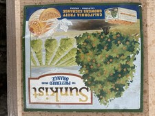 Vintage Sunkist Orange Metal Sign California Fruit Growers Exchange 14x14 picture