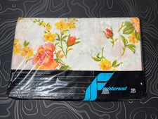 Vtg Fieldcrest Perfection Percale Peace Rose Twin Flat Sheet USA 50/50 picture