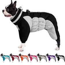 AOFITEE Full Body Dog Coat Warm Fleece Winter Jacket for Medium Dogs M picture