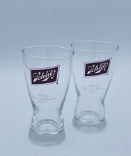 2 Vtg Schlitz Pilsner Sham Beer 10oz Glasses 6