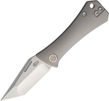 Auxiliary Manufacturing Coffin Tanto Gray Titanium Folding M390 Knife 007TNSL picture
