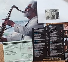 (2) Sonny Rollins Autographed Page, Photo, Postal Jazz Legend Died 2026 picture