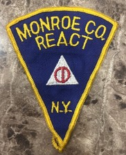 Monroe County REACT NY Civil Defense Patch - Emergency Radio Communications picture