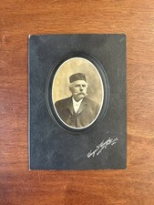 Antique Cabinet Card Photo Victorian Portrait Handsome Mustache Portland Ore 5x7 picture