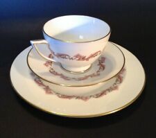 Minton 3 Piece Dessert Set - Cup Saucer And Plate - Laurentian - Pink - England picture