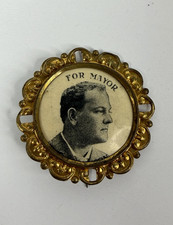 Tom L Johnson For Mayor Cleveland Ohio Political Campaign Photo Pinback Button picture