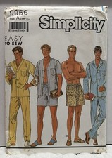 Simplicity 9956 Size S-XL Men’s Pajamas PREOWNED UNUSED  picture