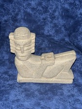 Aztec Stone Chac Mool Warrior Figurine picture