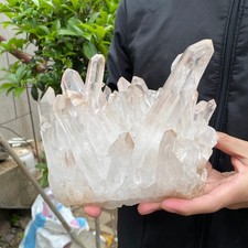 5.3lb Natural Clear White Quartz Crystal Cluster Rough Healing Specimen picture