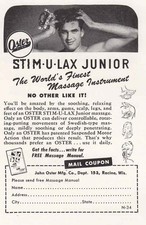 1949 Oster: Stim U Lax Junior Vintage Print Ad picture