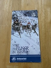 Vintage Intourist Visit The USSR In Winter Travel Brochure Russia USSR Color picture