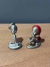 Tweety Bird Looney Tunes Warner Bros Rawcliffe Pewter Figurines ~ Lot Of 2 picture