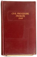Deerings California Codes Civil Procedure Probate 1949 Bancroft Whitney Law Book picture
