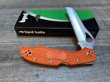 Spyderco Byrd Cara Cara 2 Rescue Folding Knife, Orange FRN Handles BY17SOR2 picture
