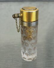 Rene Lalique Antique Atomizer Frosted Glass Empty Engraved Marny France picture