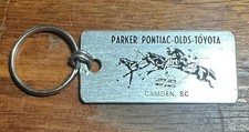 Vintage Camden SC Home of  Carolina Cup Keychain FOB Parker Pontiac Olds Toyota picture