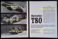 1937 Daimler-Benz LSR Streamliner Vintage History Info Article 