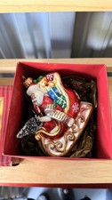 Vintage Waterford Holiday Heirlooms Santa Sleigh Christmas Ornament Original Box picture