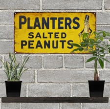 Planters Salted Peanuts Advertising Metal Reproduction Sign 6x12 60217 picture