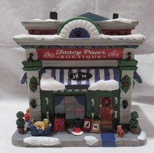 Lemax Christmas Village Michaels Exclusive FANCY PAWS BOUTIQUE Porcelain Lighted picture