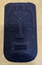 Vintage Hand-Carved Tiki Tribal Polynesian Mask - Made in Ecuador picture