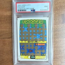 Topps 1983 Video City Frogger Scratch-Off Game #10 PSA 9 POP 2 NONE HIGHER NES picture