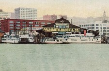 SEATTLE WA - WATERFRONT GALBRAITH DOCK - STEAMERS - c1910 FH Nowell PC  091526 picture