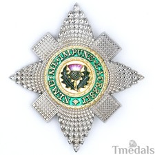 Scotland Order of the Thistle Breast Star – St Andrew Badge, UK Medal Replica picture