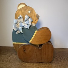Vintage Hand-made Wooden Bear Moveable Arms And Legs picture