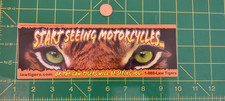 VINTAGE START SEEING MOTORCYCLES Sticker / Decal ORIGINAL OLD STOCK SHELF WEAR picture