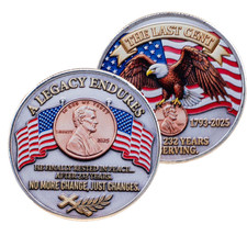 Final Cent Tribute Anniversary Challenge Coin Commemorative Penny 1-pc F picture