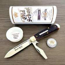 GEC #15 Old School SFO Boss Steel Blades Brown Jigged Bone Tidioute 152226CL picture