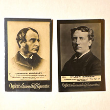 Ogden’s Guinea Gold Cigarettes Tobacco Cards Lot of 2—Charles Kingsley & Barrett picture