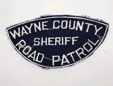 Vintage Wayne County Sheriff Road Patrol Patch CHEESECLOTH OBSOLETE MICHIGAN  picture