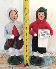 PAIR Byers Choice Ltd. Christmas Carolers Man and Woman Couple Traditional 1990 picture