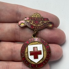 British Red Cross Society Royal Kensington Lapel Pin Medal Badge JR Gaunt London picture